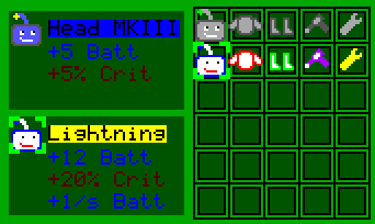 Robot Game inventory