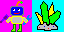 Robot and crystal tiles in Robot Game